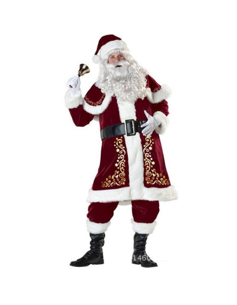 Deluxe Velvet Christmas Santa Claus Suit m1105