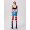 Contrast Colored Geometric Seamless Leggings M9100