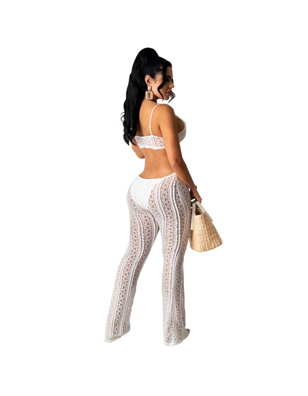 sexy one piece sheer mesh cutout jumpsuit women M30135