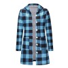 Shirt With Long Sleeve Single Breasted Plaid Flannel Women Midi Coats LQ172