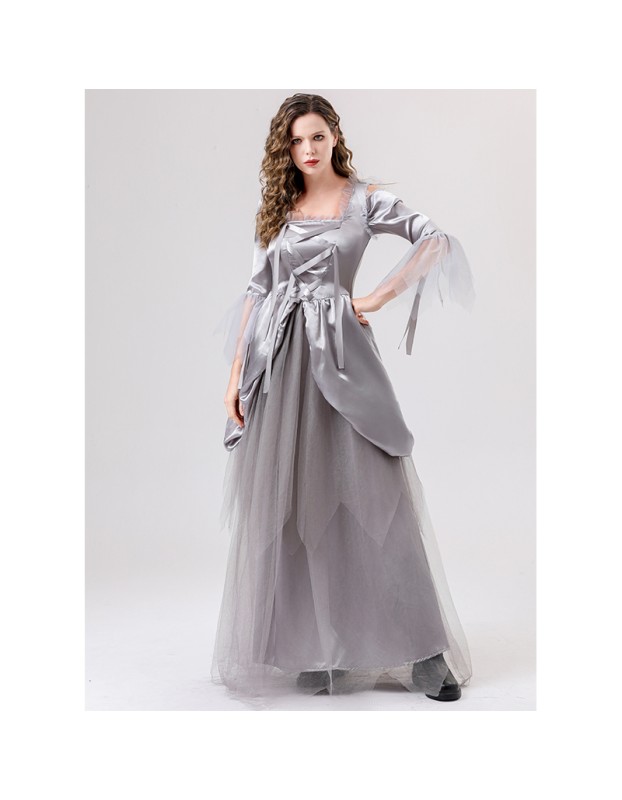Halloween Fancy Dress Costume Scary Ghost Bride Dress Cosplay Ghost Zombie Costume YM081