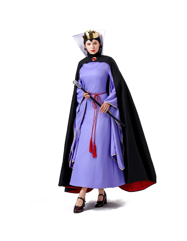 Anime Poison Queen Fairy Snow White Princess Purple Evil Queen Cosplay Drama Costume YM0813