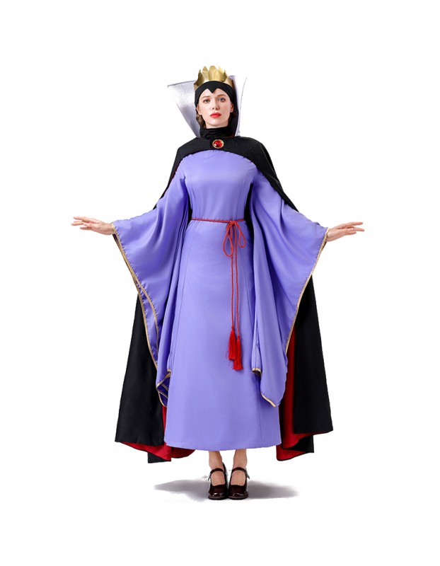 Anime Poison Queen Fairy Snow White Princess Purple Evil Queen Cosplay Drama Costume YM0813