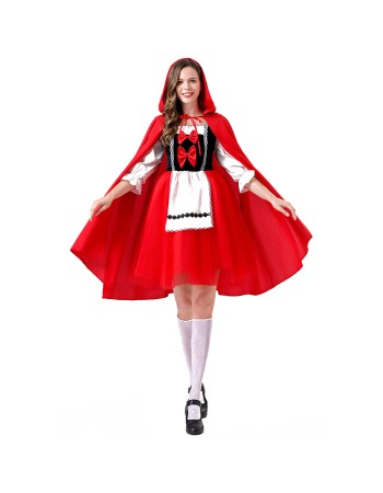 Little Red Riding Hood Castle Princess Dress Castle Queen Halloween Hat Dress Game Suit YM078
