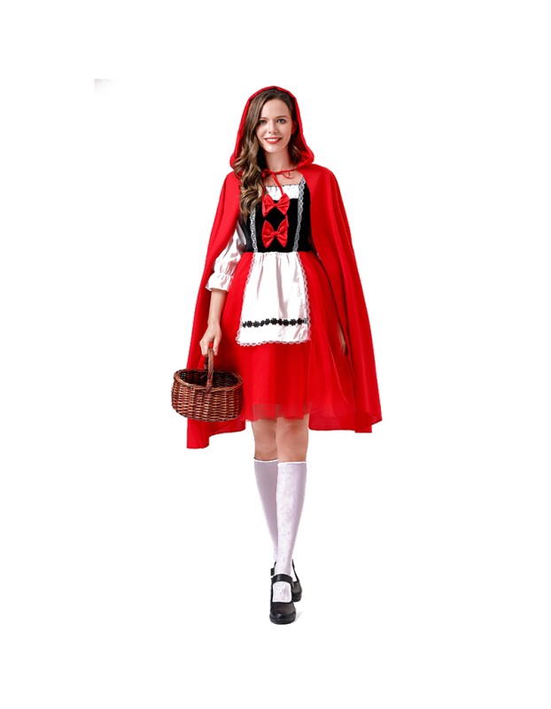 Little Red Riding Hood Castle Princess Dress Castle Queen Halloween Hat Dress Game Suit YM078
