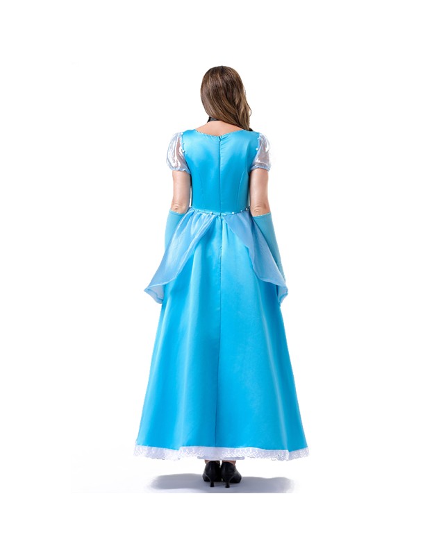 Women New PDress Stage Grimm Fairy Tale Blue Cosplay Princess Dress Costume YM063