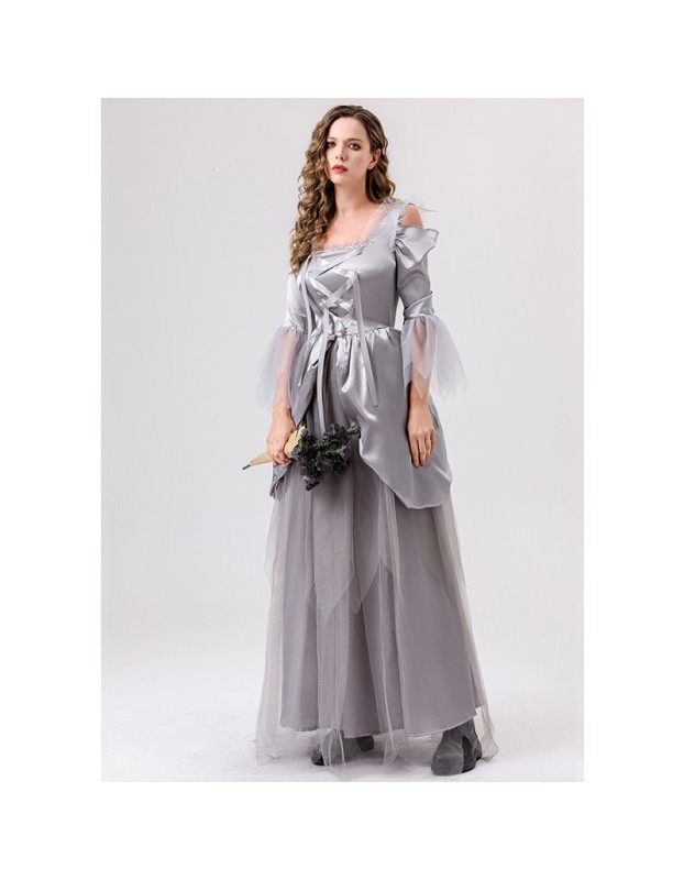 Halloween Fancy Dress Costume Scary Ghost Bride Dress Cosplay Ghost Zombie Costume YM081