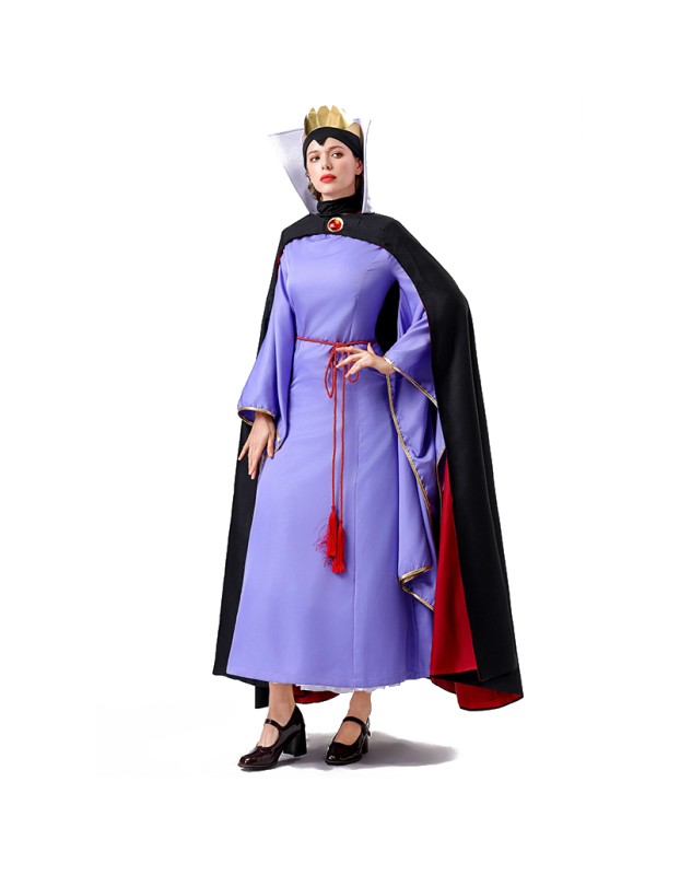 Anime Poison Queen Fairy Snow White Princess Purple Evil Queen Cosplay Drama Costume YM0813