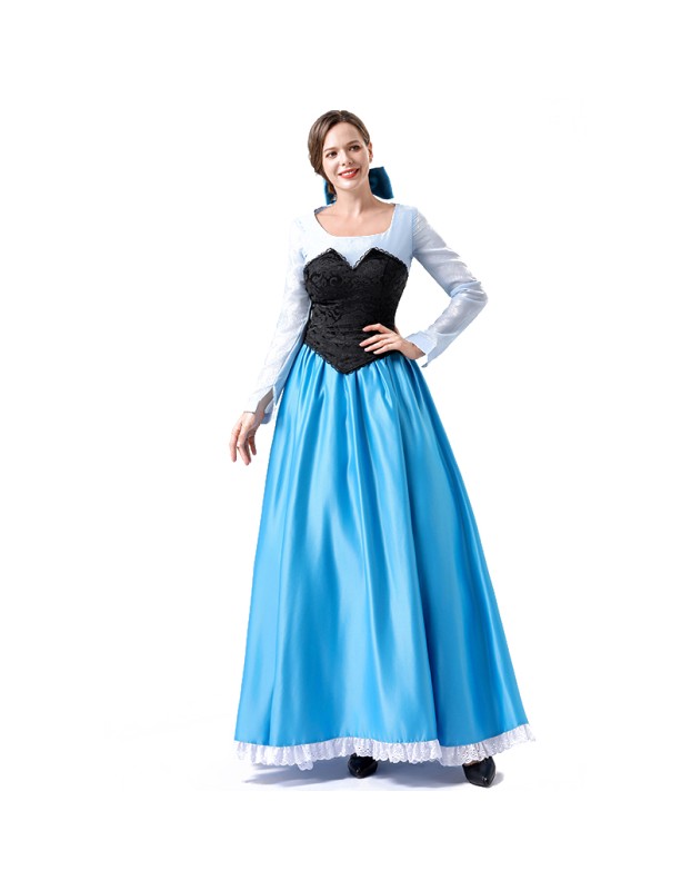 Fairy Cinderella Princess Costume Literary Cosplay Wrapped Chest Skirt Halloween Costume YM083