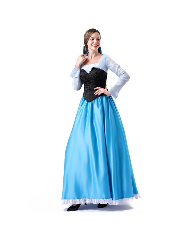 Fairy Cinderella Princess Costume Literary Cosplay Wrapped Chest Skirt Halloween Costume YM083