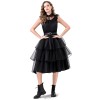 Adams Costume Black Tulle Dress Wednesday Halloween Ethos Witch Vampire Show Costume YM079