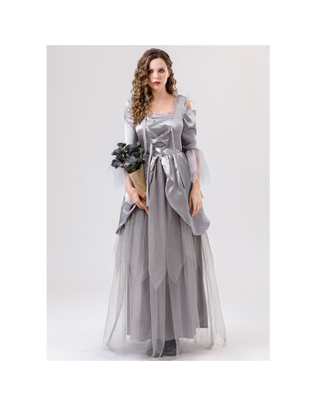 Halloween Fancy Dress Costume Scary Ghost Bride Dress Cosplay Ghost Zombie Costume YM081