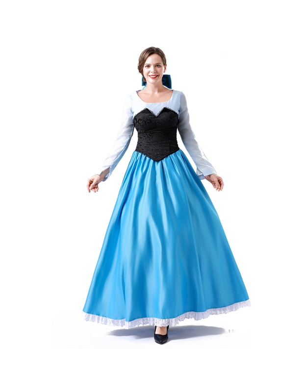 Fairy Cinderella Princess Costume Literary Cosplay Wrapped Chest Skirt Halloween Costume YM083