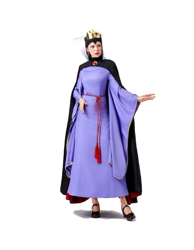 Anime Poison Queen Fairy Snow White Princess Purple Evil Queen Cosplay Drama Costume YM0813