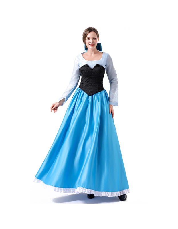 Fairy Cinderella Princess Costume Literary Cosplay Wrapped Chest Skirt Halloween Costume YM083