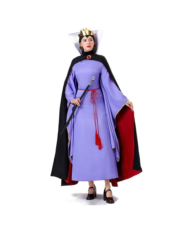 Anime Poison Queen Fairy Snow White Princess Purple Evil Queen Cosplay Drama Costume YM0813