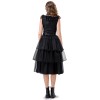 Adams Costume Black Tulle Dress Wednesday Halloween Ethos Witch Vampire Show Costume YM079