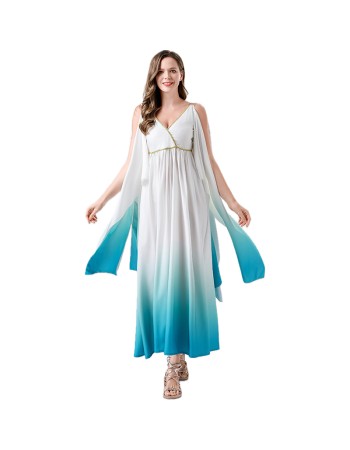 Halloween Cosplay Egyptian Pharaoh Cleopatra White Greek Goddess Dress Costume YM1658