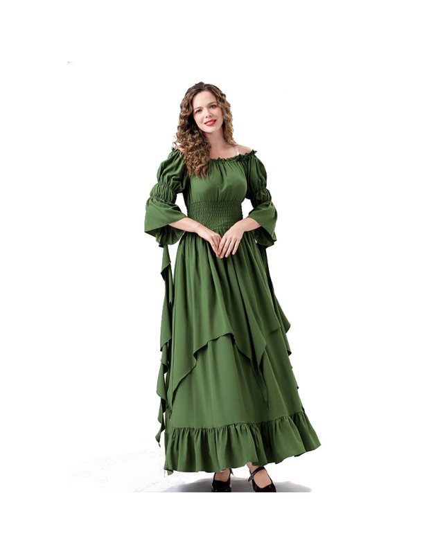 Vintage Cosplay Medieval Court Queen Costume Stage Performance Dress For Women YM6901