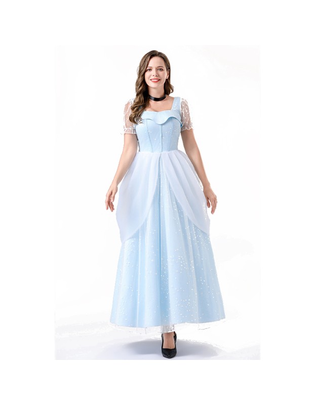 Halloween Cinderella Princess Dress Cinderella Cosplay Lady Sandy Adult Show Costume YM8758
