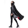 Halloween Makeup Costume Props Red And Black Face Standing Collar Death Pirate Cape