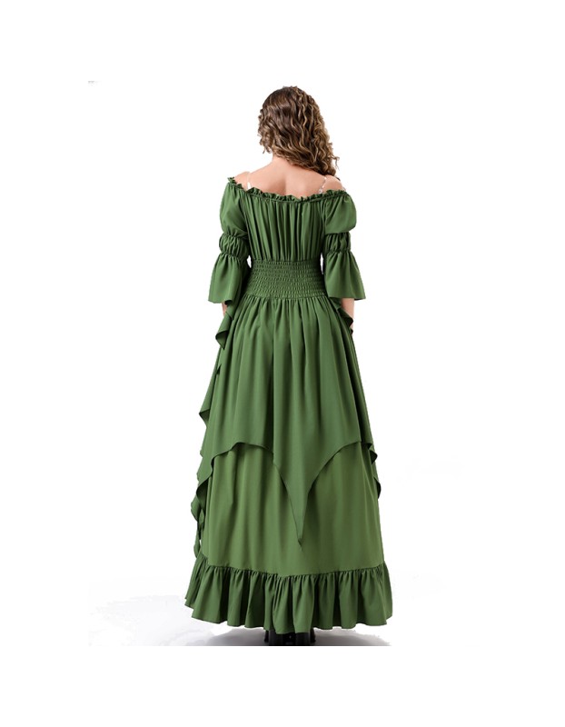 Vintage Cosplay Medieval Court Queen Costume Stage Performance Dress For Women YM6901