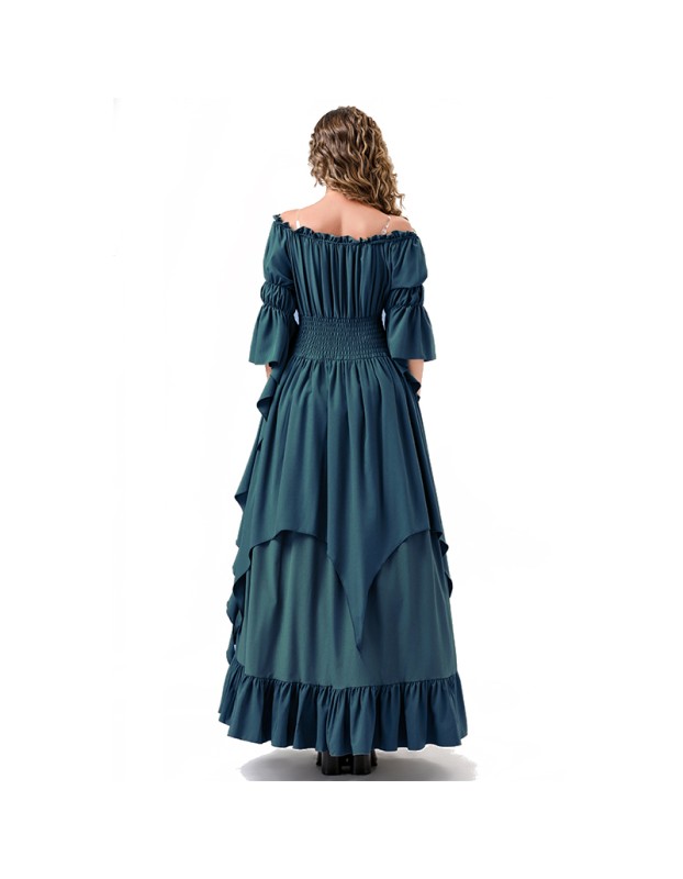 Vintage Cosplay Medieval Court Queen Costume Stage Performance Dress For Women YM6901