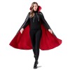 Halloween Makeup Costume Props Red And Black Face Standing Collar Death Pirate Cape