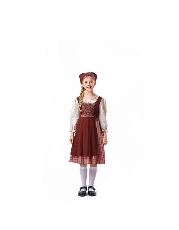 The Little Match Girl Halloween Medieval Role Of National Costume Stage Maid Costume  YM5837