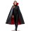 Halloween Makeup Costume Props Red And Black Face Standing Collar Death Pirate Cape