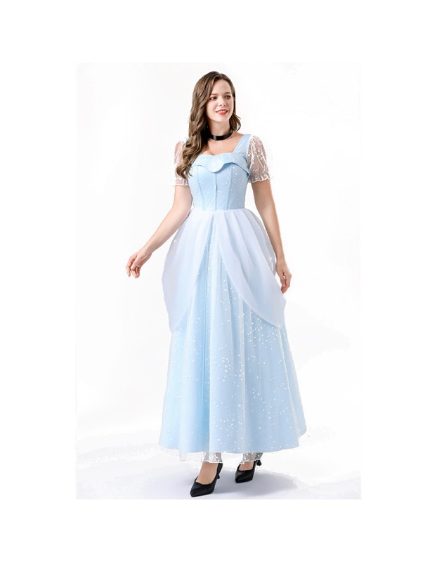 Halloween Cinderella Princess Dress Cinderella Cosplay Lady Sandy Adult Show Costume YM8758