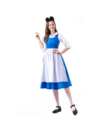 Beauty And The Beast Belle Maid Costume Cosplay Cosplay Alice Dress Halloween Show Costume YM0929 YM0930