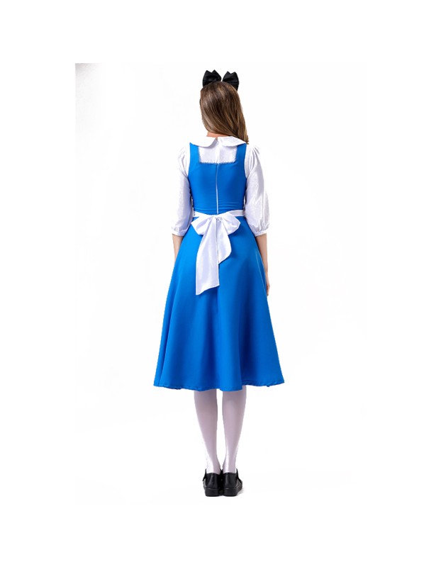 Beauty And The Beast Belle Maid Costume Cosplay Cosplay Alice Dress Halloween Show Costume YM0929 YM0930