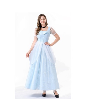 Halloween Cinderella Princess Dress Cinderella Cosplay Lady Sandy Adult Show Costume YM8758