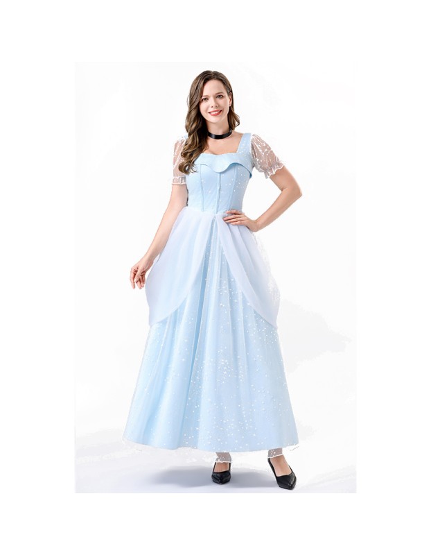 Halloween Cinderella Princess Dress Cinderella Cosplay Lady Sandy Adult Show Costume YM8758