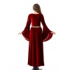Medieval Retro Court Ball Trumpet Sleeve Adult Retro Queen Long Dress Cosplay Costume YM0821
