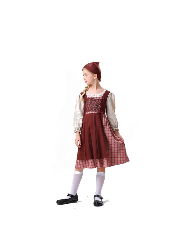The Little Match Girl Halloween Medieval Role Of National Costume Stage Maid Costume  YM5837