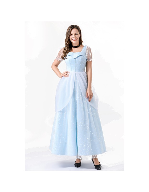 Halloween Cinderella Princess Dress Cinderella Cosplay Lady Sandy Adult Show Costume YM8758