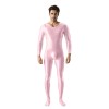 High Elastic Plus Size Glossy Smooth Jumpsuit Tight Shiny Bodysuit Sexy Transparent Romper XX7076