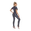 Thin Shiny Tight Top Slim Transparent Breathable Pants Tracksuit Sexy Women Tight Top XX70512