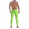 Sexy Men's Shiny Leggings Plus Size Shiny Silky Bodybuilding Nine Minute Leggings XX7132