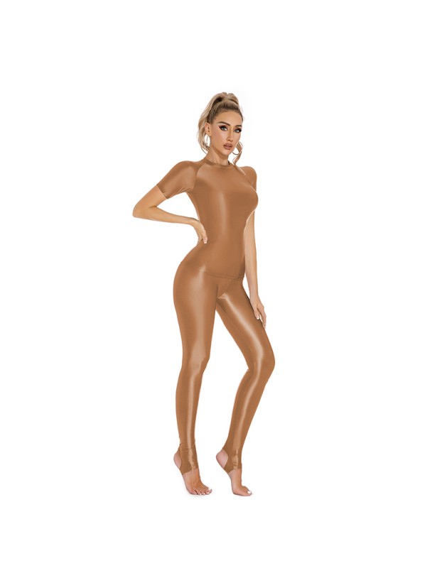 Thin Shiny Tight Top Slim Transparent Breathable Pants Tracksuit Sexy Women Tight Top XX70512