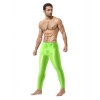 Sexy Men's Shiny Leggings Plus Size Shiny Silky Bodybuilding Nine Minute Leggings XX7132