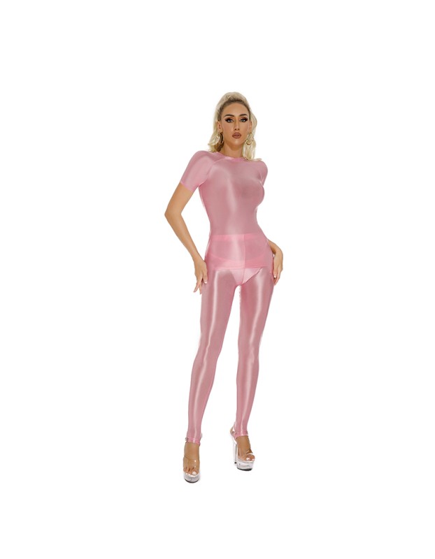 Thin Shiny Tight Top Slim Transparent Breathable Pants Tracksuit Sexy Women Tight Top XX70512