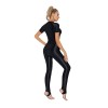 Thin Shiny Tight Top Slim Transparent Breathable Pants Tracksuit Sexy Women Tight Top XX70512