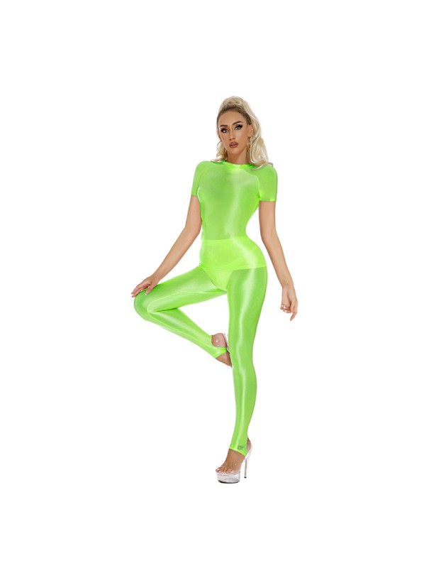 Thin Shiny Tight Top Slim Transparent Breathable Pants Tracksuit Sexy Women Tight Top XX70512