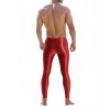 Sexy Men's Shiny Leggings Plus Size Shiny Silky Bodybuilding Nine Minute Leggings XX7132