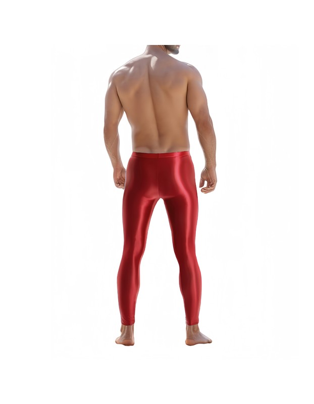 Sexy Men's Shiny Leggings Plus Size Shiny Silky Bodybuilding Nine Minute Leggings XX7132