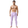Sexy Men's Shiny Leggings Plus Size Shiny Silky Bodybuilding Nine Minute Leggings XX7132