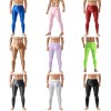 Sexy Men's Shiny Leggings Plus Size Shiny Silky Bodybuilding Nine Minute Leggings XX7132